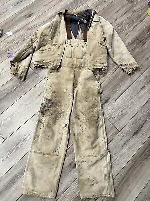 Vintage Carhartt Overalls And Jacket READ DESCRIPTION • $30