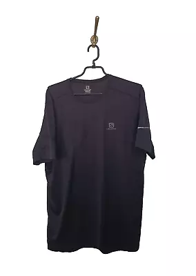 Salomon Black Short Sleeve T-Shirt Men Size: L • £11.99