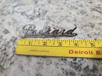 1953 OEM Packard Emblem Script Nameplate Dash Ornament Caribbean Badge 4  • $79.96