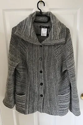 Marc Cain Cardigan Grey Size N6 M/L Soft Wool Blend • £4.99