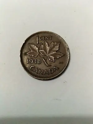 1938 Canada 1 Cent Coin George VI • £1.99