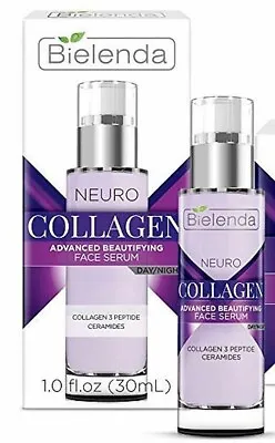 £9.49 • Buy Bielenda Neuro Collagen Advanced Beautifying Face Serum Day Night 30ml