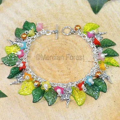 Flower Fairy Bracelet - Handmade Jewellery Fae Wiccan Pagan Kitsch Boho Magic • £12.50