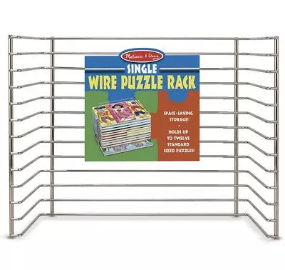 Melissa & Doug Puzzle Storage Rack - Wire Rack Holds 12 Puzzles • $30