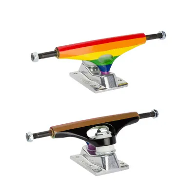 Krux Skateboard Trucks K5 Downlow Kingpin Rainbow 2 7.6  Axle Set Of 2 • $41.95