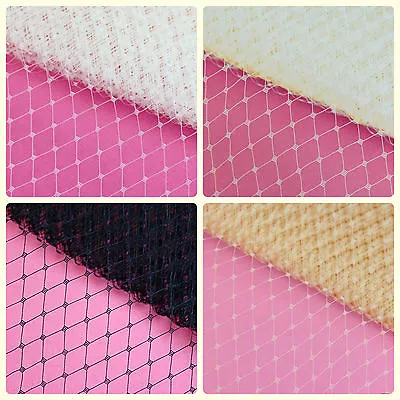 1 Yard 9  Birdcage Veiling Fabric French Russian Netting Fascinator U Pick Color • $6.99