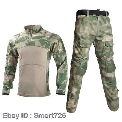 Men's Tactical T-shirt Pants Army Military Combat Uniform Cargo Hiking BDU Camo • $68.49