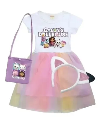 Gabbys Dollhouse Princess Costume Fancy Dress Up For Kids • £16.99