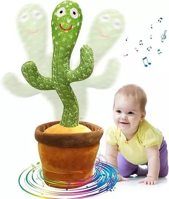 Singing Dancing Cactus Repeat What You Say Talking Cactus Toy 4 Children Adault • £4.74