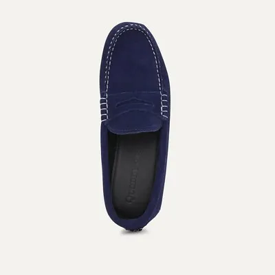 Quoddy Penny Driver - Navy Suede. Size US/M9D (Y) • £90
