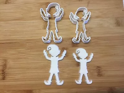 £3.99 • Buy Christmas Elf Cookie Cutters Set Of 2, Biscuit, Pastry, Fondant, Bread Cutter