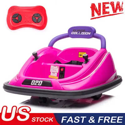 12V Kids Ride On Bumper Car 360° Spinning Electric Vehicle W/Remote Control LED • $135.99