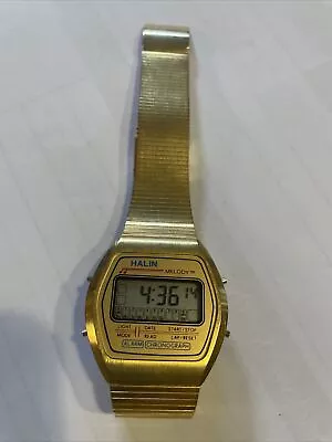 Vintage 1970’s Halin Digital Watch ~ Melody Alarm/Chrono/Dual Time~ Day/Date • $16.09