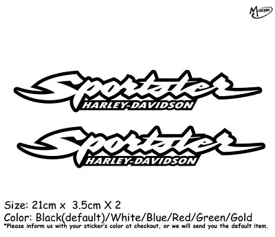 2X Harley Davidson Sportster Motorcycle Stickers Reflective Outline Motor Decals • $9.99