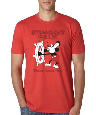 Steamboat Willie Vibing Mickey Mouse T-Shirts • $19.98