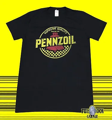 New Pennzoil Motor Oil Sign Classic Logo Men's Vintage Throwback T-Shirt • $19.95