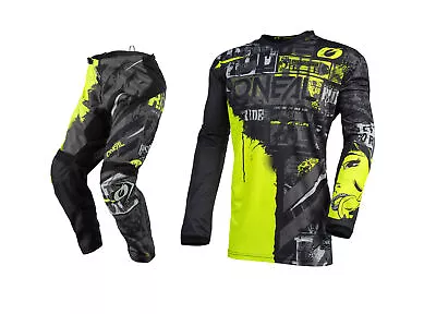 Oneal Youth Kids Element Ride Yellow Offroad Jersey Pant Motocross Gear Combo • $109.98