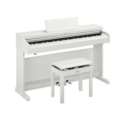 YAMAHA YDP-165WH ARIUS Electronic Piano White Wood Adjustable Chair Included • $1980