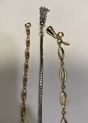 Lot Of 3 Sarah Coventry Bracelets Bell Tassel Gold Silver Tone Delightful Boston • $15