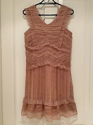 $35 • Buy Bardot Kids Size 16 Ruffle Broderie Dress. Dusty Rose/Blush Stunning
