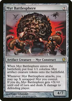 Myr Battlesphere Commander 2013 NM Artifact Rare MAGIC GATHERING CARD ABUGames • $1.45
