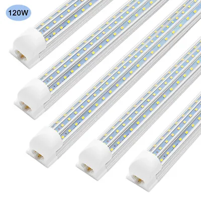 T8 8FT LED Tube Light Bulb 120W LED Shop Light Fixture 8 FT D-shaped 5500K 6500K • $314.87