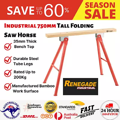 Renegade Industrial 750mm Tall Folding Saw Horse • $207.82