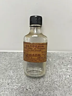 Vintage Miller Drug Store Christianburg Va Bottle Paper Label Virginia • $15.90