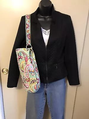 Vera Bradley Purse Green Pink Paisley Tutti Frutti Retired Magnetic Shoulder Bag • $20.99