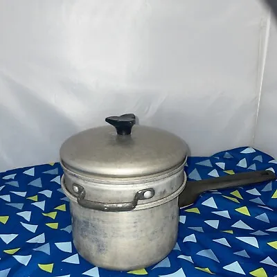 Vintage Small Enterprise Aluminum Double Boiler Collectible • $3