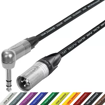 £58.68 • Buy Male XLR TRS Right Angle Jack 1/4 Van Damme Active Monitor Speaker Cable Neutrik