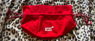 Mont Blanc Red Velvet Gift Bag Jewelry Travel Pouch. • $33.95