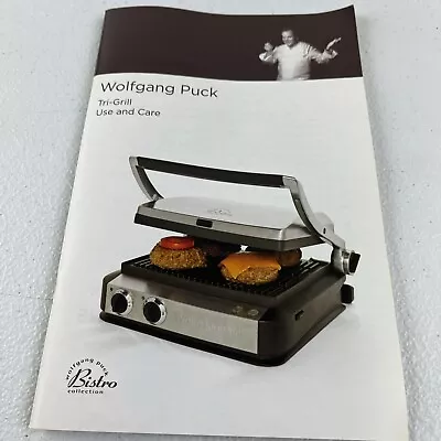 NEW! Wolfgang Puck Tri-Grill Panini Press W/ Lay Flat Griddle Model BCGL0050 • $55.21