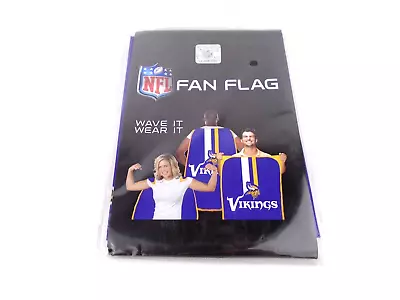 NFL Minnesota Vikings Fan Flag Wear It Wave It New Licensed 31.5''x42'' • $6.55