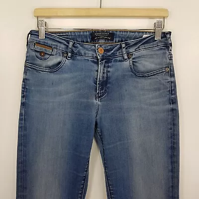MAISON SCOTCH Jeans Womens W30 L32 Blue Regular Straight Denim Stretch CINQ P • $24.88