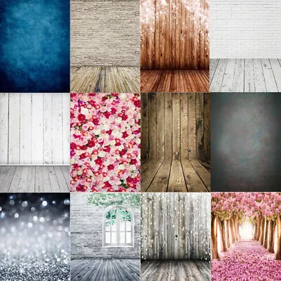 5x3/5X7FT Vinyl Studio Wooden Floor Wall Photography Backdrop Photo Background • $9.99