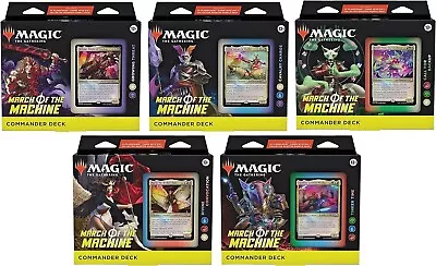 Magic The Gathering MTG March Of The Machine Commander Decks (Set Of 5) Brand Ne • $269