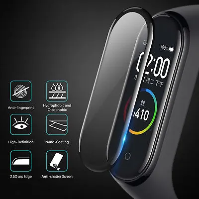 $10.76 • Buy 2Pcs Screen Protector Full Cover Watch Protective Film For Xiaomi-Mi Band 4/5/6