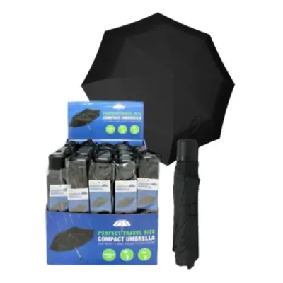 $12.98 • Buy 1/2 Set Black Umbrella & Cover Compact Travel Size  Anti-uv Folding Windproof