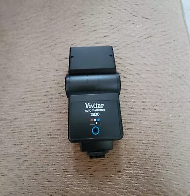 Vivitar 2800 Auto Thyristor Shoe Mount Flash For 35mm Cameras • $16.99