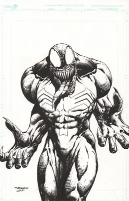 Johnny Desjardins Signed Venom Orig. Art-11 X 17 Bristol Board-free Shipping! • $616.64