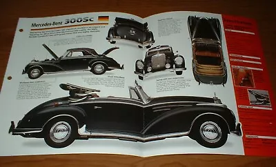 ★★1956 Mercedes-benz 300sc Spec Sheet Brochure Photo Info Pamphlet 55-58★★ • $9.99