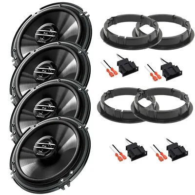 4 Pioneer 300W 6.5  Front & Rear Speakers W/ Kit For 1999-2015 Volkswagen Jetta • $114.99