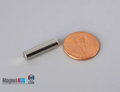  3/16 Dia X 3/4   N40 4.7x 19.1mm Rare Earth  Neodymium Cylinder/Rod Magnets  • $8.99