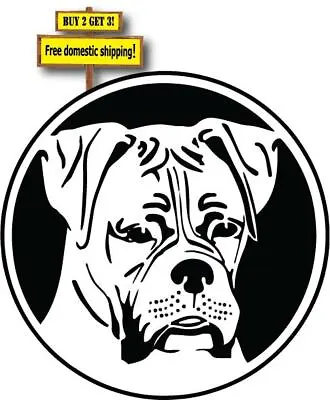 Boxer Dog Decal Sticker K9 Westminster Silhoutte Made In America P46 • $3.59