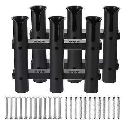 2pcs 3 Tube Fishing Rod Holders Plastic Wall-Mounted Rack Pole Bracket For Boat • $33.46