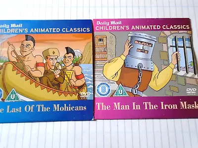 £1.59 • Buy 2 X CHILDRENS ANIMATED CLASSICS =LAST OF THE MOHICANS/MAN IN IRON MASK= 2 XPROMO