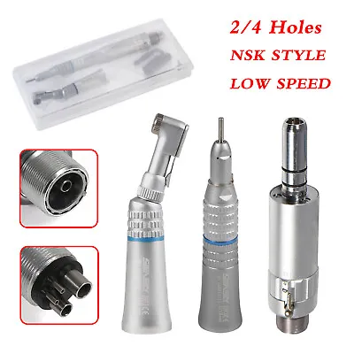 NSK Style Dental Slow Low Speed Handpiece Straight Contra Angle Air Motor 2/4H Y • $77.98