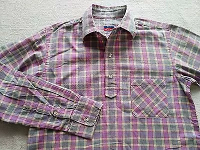 45RPM Forty Five RPM Studio By R NMD Pullover Purple Plaid Checks Shirt Size 1 • $87.99