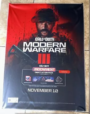 Call Of Duty Modern Warfare 3 Cloth Flag Banner GameStop Promo 33X23” • $12.99